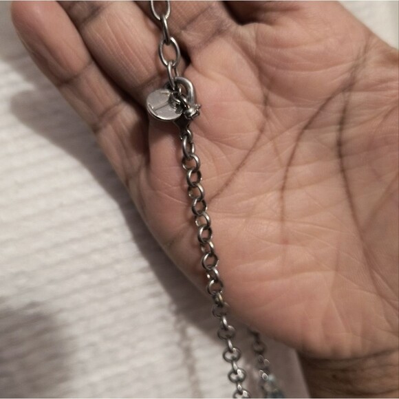 Talbots Cluster Fringe Statement Necklace Howlite Turquoise Pearls - Picture 6 of 7